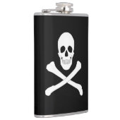 Piratenflagge (Skull und Crossbones) (Piratenflagg Flachmann (Rechts)