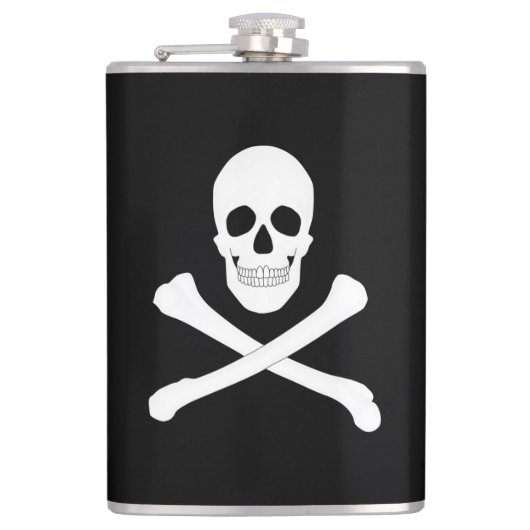 Piratenflagge (Skull und Crossbones) (Piratenflagg Flachmann (Vorderseite)