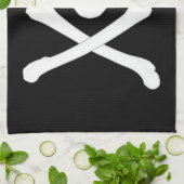 Piratenflagge (Skull und Crossbones) (Piratenflagg Geschirrtuch (Gefaltet)