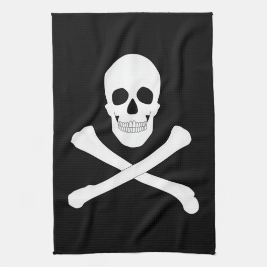 Piratenflagge (Skull und Crossbones) (Piratenflagg Geschirrtuch (Vertikal)