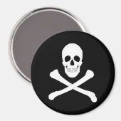 Piratenflagge (Skull und Crossbones) (Piratenflagg Magnet (Vorderseite/Rückseite)
