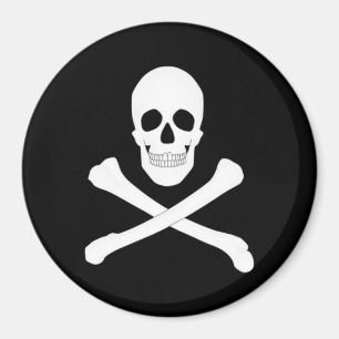 Piratenflagge (Skull und Crossbones) (Piratenflagg Magnet