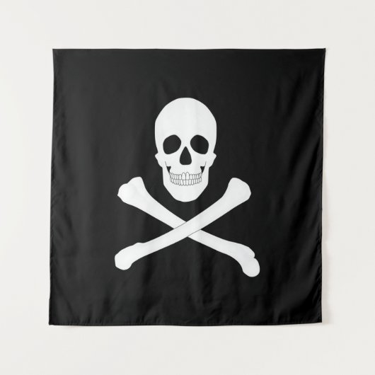 Piratenflagge (Skull und Crossbones) (Piratenflagg Wandteppich (Vorderseite)