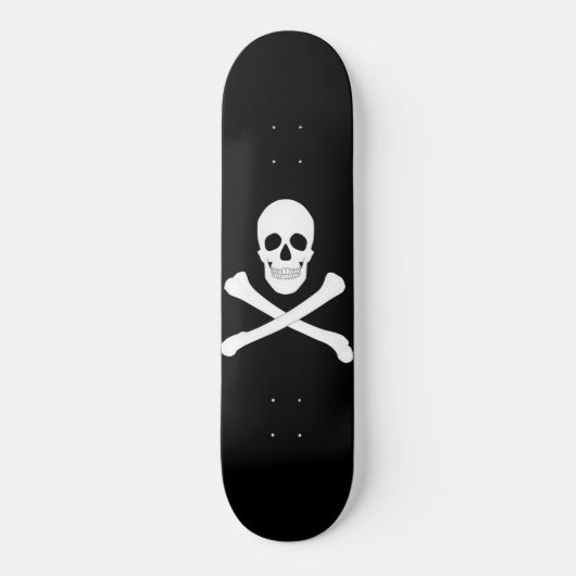 Piratenflagge (Skull und Crossbones) Skateboard (Vorderseite)
