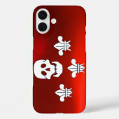 PIRATENFLAGGE SKULL UND DREI LIES FLAG Red White Case-Mate iPhone Hülle (Rückseite)