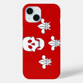 PIRATENFLAGGE SKULL UND DREI LILIES FLAG Case-Mate iPhone HÜLLE (Rückseite)