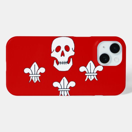 PIRATENFLAGGE SKULL UND DREI LILIES FLAG Case-Mate iPhone HÜLLE (Rückseite (Horizontal))