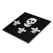 PIRATENFLAGGE SKULL UND DREI LILIES FLAG FLIESE (Seite)