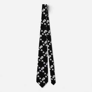 PIRATENFLAGGE SKULL UND DREI LILIES FLAG KRAWATTE