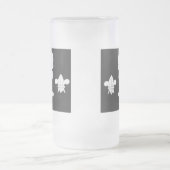 PIRATENFLAGGE SKULL UND DREI LILIES FLAG MATTGLAS BIERGLAS (Mittel)