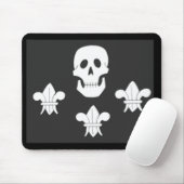 PIRATENFLAGGE SKULL UND DREI LILIES FLAG MOUSEPAD (Mit Mouse)