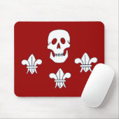 PIRATENFLAGGE SKULL UND DREI LILIES FLAG MOUSEPAD (Mit Mouse)