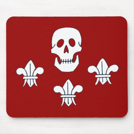 PIRATENFLAGGE SKULL UND DREI LILIES FLAG MOUSEPAD (Vorne)