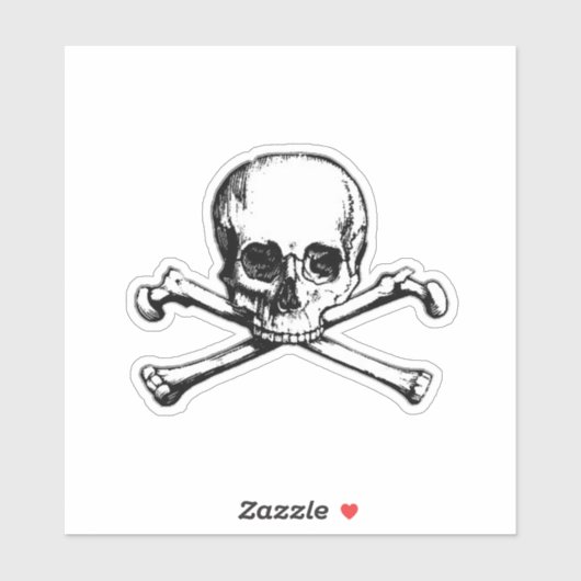 Piratenflagge Skull und Kreuzknochen Pirate Aufkleber (Blatt)