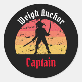 Piratenflagge Sunset Runder Aufkleber