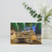 Piratenflagge TIGER TANK. Postkarte (Stehend Vorderseite)
