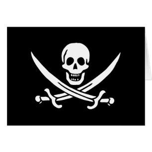 Piratenflagge Totenkopf gekreuzte Schwerter