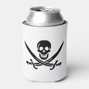 Piratenflagge Totenkopf gekreuzte Schwerter Dosenkühler