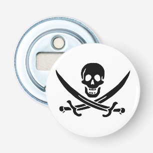 Piratenflagge Totenkopf gekreuzte Schwerter Flaschenöffner