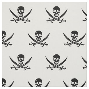 Piratenflagge Totenkopf gekreuzte Schwerter Stoff