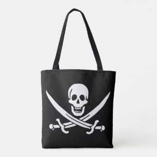 Piratenflagge Totenkopf gekreuzte Schwerter Tasche