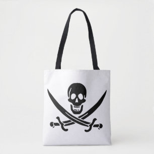 Piratenflagge Totenkopf gekreuzte Schwerter Tasche