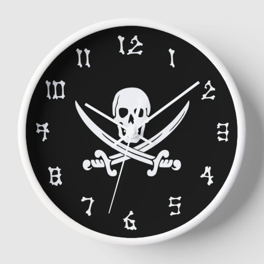 Piratenflagge Uhr (Vorderseite)