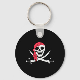 Piratenflagge und Calico Jack Halloween Kostümflag Schlüsselanhänger