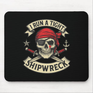 Piratenflagge und Crossbones, die ich leise ein Fr Mousepad