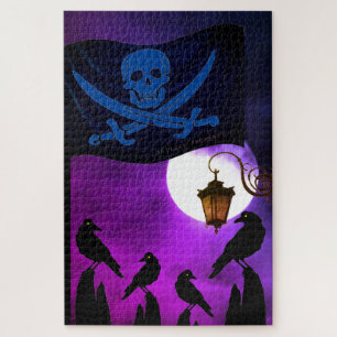 Piratenflagge und Mond Puzzle