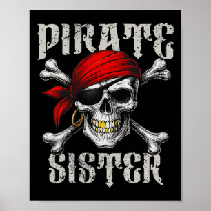 Piratenflagge und Piratenflagge Poster