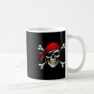 Piratenflagge und Skull-Crossbones Hallo Kaffeetasse