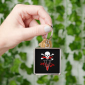 Piratenflagge V Monogramm Schlüsselanhänger (Hand)