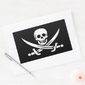 Piratenflagge von Calico Jack geflogen Rechteckiger Aufkleber (Umschlag)