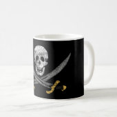 Piratenflagge von Captain Jack Rackham, Piratenfla Kaffeetasse (VorderseiteRechts)