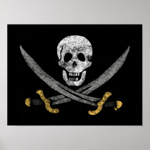 Piratenflagge von Captain Jack Rackham, Piratenfla Poster