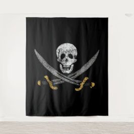 Piratenflagge von Captain Jack Rackham, Piratenfla Wandteppich