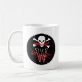 Piratenflagge W Monogramm Kaffeetasse (Links)