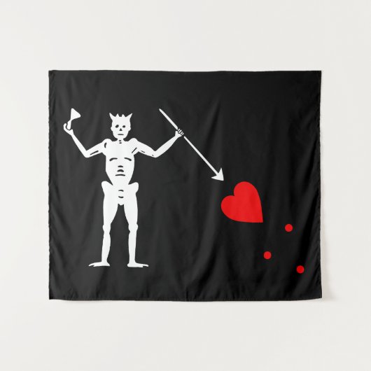 Piratenflagge Wandteppich (Vorderseite (Horizontal))