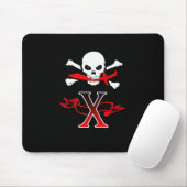 Piratenflagge X Monogramm Mousepad (Mit Mouse)