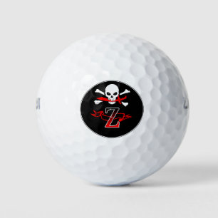 Piratenflagge Z Monogram Golfbälle