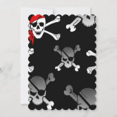 Piratenflagge zum Geburtstag Einladung (Rückseite)