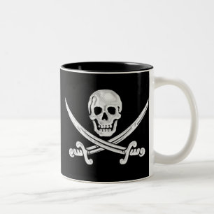 Piratenflagge Zweifarbige Tasse