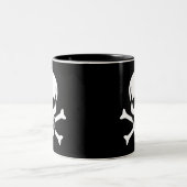 Piratenflagge Zweifarbige Tasse (Mittel)