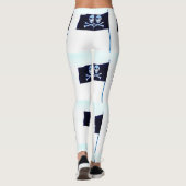 Piratenflaggeflaggenweiß Leggings (Rückseite)