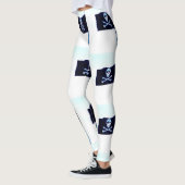 Piratenflaggeflaggenweiß Leggings (Links)