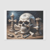 Piratenflaggen auf dem Schreibtisch Seidenpapier (Vorderseite)