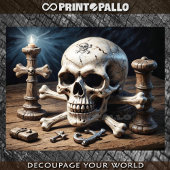 Piratenflaggen auf dem Schreibtisch Seidenpapier