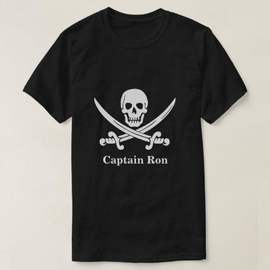 Piratenflaggen Pirate Captain Custom T-Shirt (Design vorne)