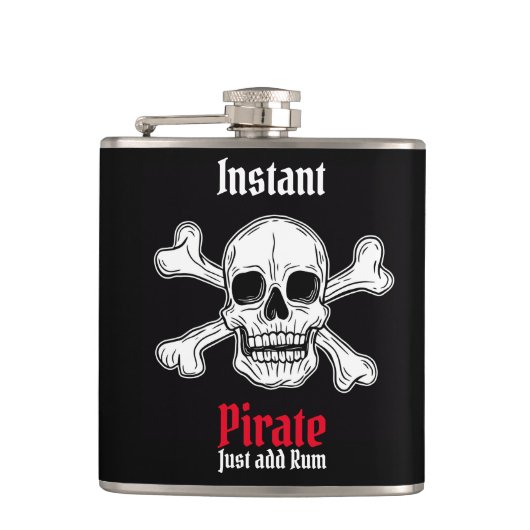 Piratenflasche Flachmann (Vorderseite)